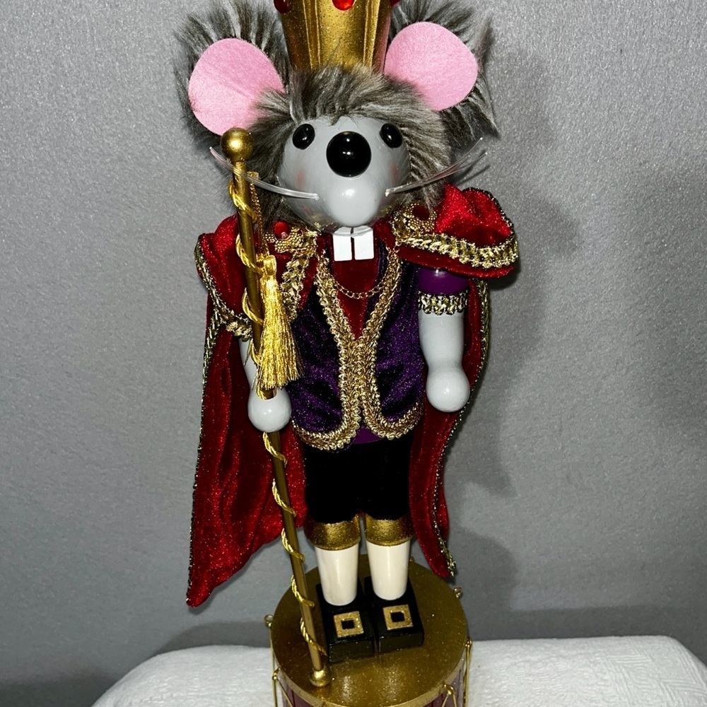 Vintage Lord and Taylor 18” Royal Mouse Nutcracker with Red Cape